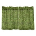 thumbnail image 1 of Natural Greenery Kitchen Curtains Tier Set 27x24 Inch 2 Panels Semi Sheer Light Filtering Privacy UV Protection, 1 of 8