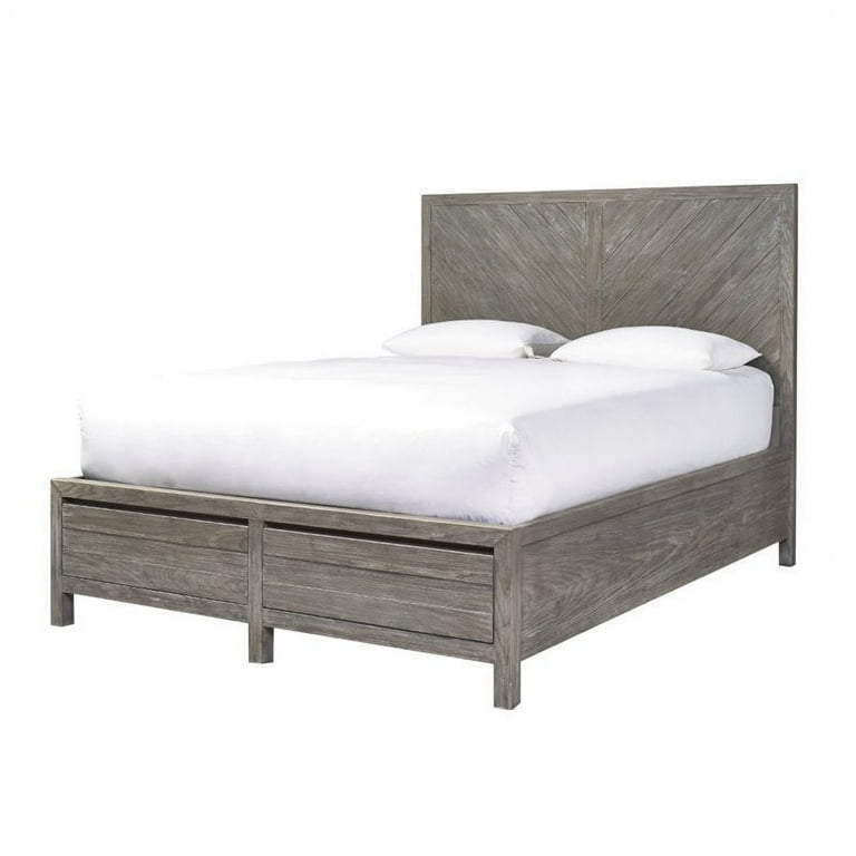 Greige cheap bed frame