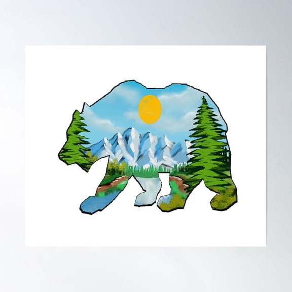 Natural Habitat Poster Wall Art, Modern Wall Decor For Living Room Bedroom, 8x12 UNFRAMED