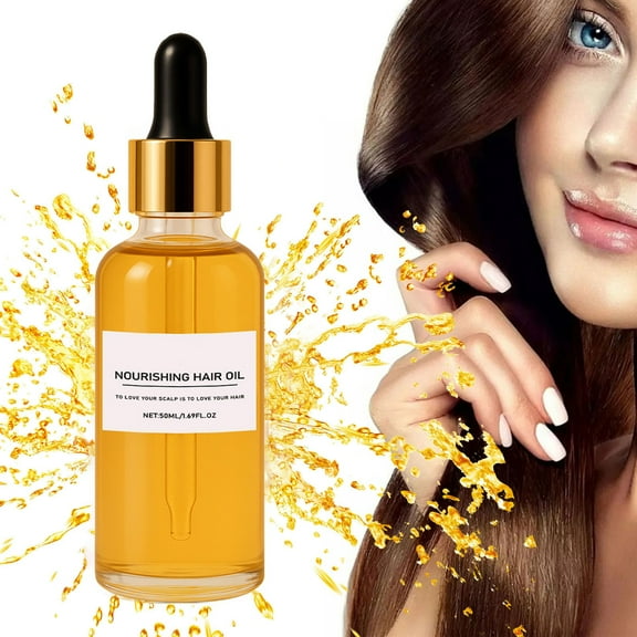 Natural Hair Care Essential Oil, Specially Formulated for Dry and Damaged Hair, Contains Rosemary and Coconut Oil Ingredients, Promotes Hair Growth and Shine, and Controls Frizz