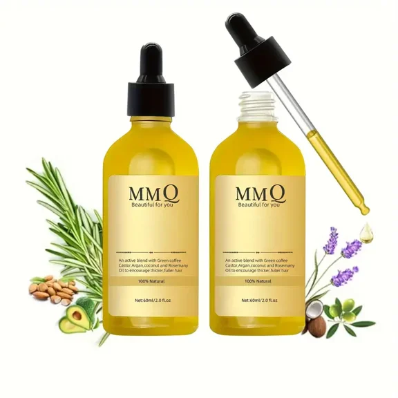 Natural Hair Care Oil, Organic Veganic Natural Hair Care Oil, Pure Natural Hair Density Essential Oil, Plant Extract Hair Care Oil For Dry Damaged Hair, Hair Health, 60ml 1/2/3/4/5 Pcs