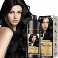 thumbnail image 1 of Hair Dye Shampoo 3-in-1 with Natural Ingredients Semi-Permanent Gray Hair Coverage, Color Depositing Shampoo for Women & Men, Vegan, Ammonia-Free (BLACK), 1 of 7