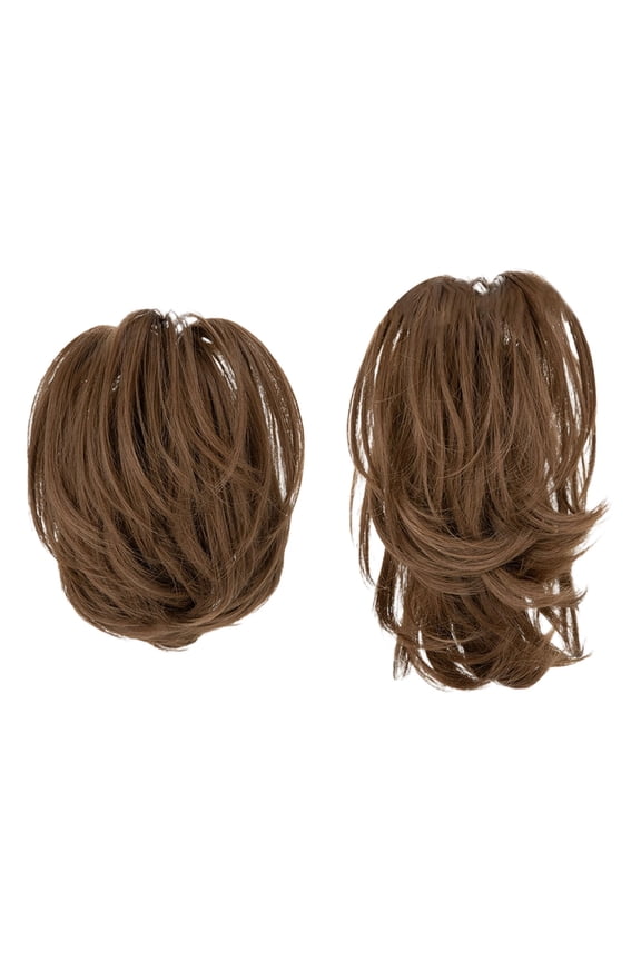 Natural Hair & Extensions Messy Bun Hair Piece With Bendable Wire Clip For Women 8 Inch Versatile Clip-In Ponytail Extension For Natural