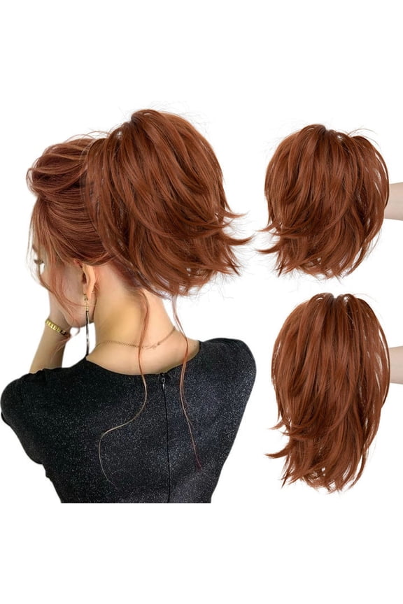 Natural Hair & Extensions Messy Bun Hair Piece with Bendable Metal Wire 8 Inch Clip for Women for Quick Updo and Ponytail Extension Convenience