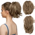 thumbnail image 1 of Natural Hair Extensions Messy Bun Clip In Hair Piece for Women - 8 Inch Ponytail and Bun Extension Bendable Metal Wire Design for Effortless Styling, 1 of 8
