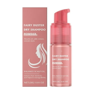 Natural Hair Fairy Duster Dry Shampoo Powder – Non-Aerosol, Volumizing for Clean, Fresh Hair