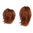 thumbnail image 1 of Natural Hair Piece with Bendable Wire - Messy Bun Clip for Women Easy-to-Use 8 Inch Extension for Straight Hairstyle, 1 of 8