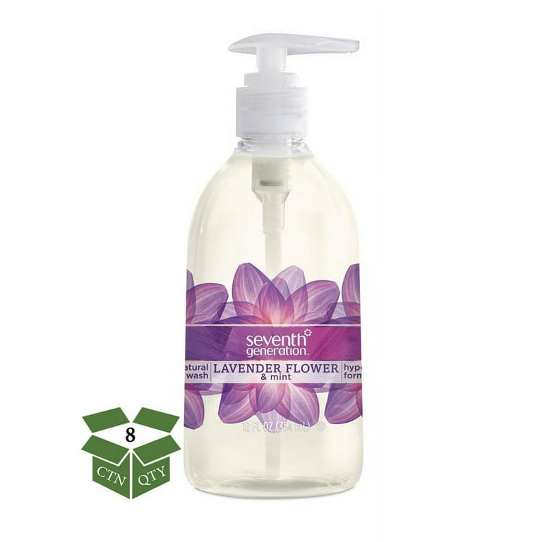 Natural Hand Wash, Lavender Flower and Mint, 12 oz Pump Bottle, 8/Carton Natural Hand Wash, Lavender Flower and Mint, 12 oz Pump Bottle, 8/Carton