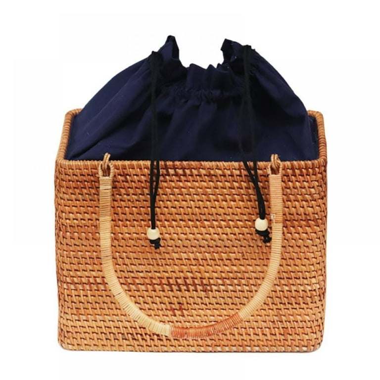 Rectangular Straw Beach Bag