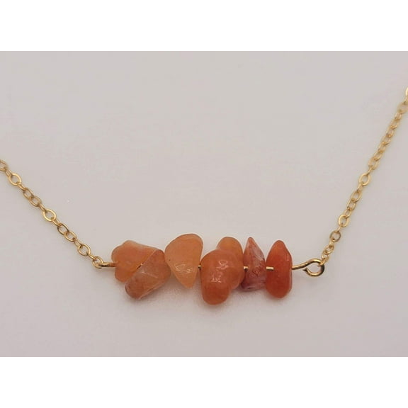 Natural Handmade Crystal Necklace Gold Tone Amethyst, Carnelian, more