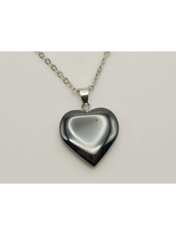 Natural Handmade Crystal Necklace Hematite Heart shaped Necklace
