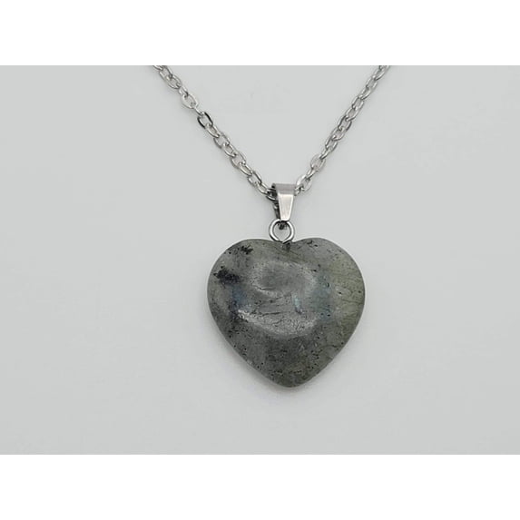 Natural Handmade Crystal Necklace Labradorite Heart Shaped