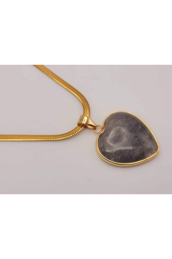 Natural Handmade Crystal Necklace Purple Fluorite Crystal Pendant | Energy Stone Choker