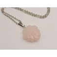 thumbnail image 1 of Natural Handmade Crystal Necklace Silver Tone Rose Quartz Sea Shell Pendant Necklace, 1 of 9
