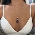 thumbnail image 1 of Natural Handmade Point Necklace Hexagon Chain Pendant Necklace Crystal For Woman, 1 of 11