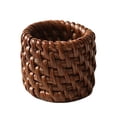 thumbnail image 1 of Natural Handwoven Rattan Napkin Rings Mixed Style Wicker Serviette Rings Woven Napkin Buckles For Dinner Party Wedding Table Decoration, 1 of 6