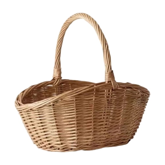 Natural Handwoven Vine Storage Basket for Fresh Produce Vegetables Fruits and Kitchen Organization
