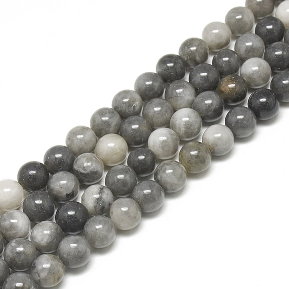 Natural Hawk's Eye Beads Strands Eagle Eye Stone Round 8-8.5mm Hole: 1mm 48-49pcs/strand 14.9-15.2 inch