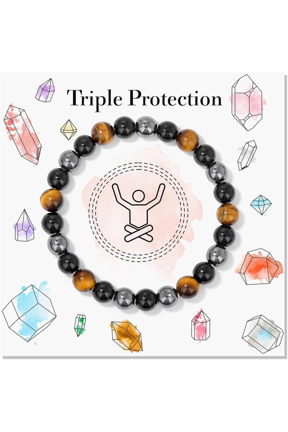 Natural Healing Crystal Bracelet for Wome Anxierty Protection Bracelet Good Luck Jewelry Gift