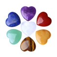 thumbnail image 1 of Natural Heart Shape Ornaments Gemstone Artwork Unique Rock Set, 1 of 8