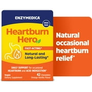 Enzymedica Natural Heartburn Hero Chewable Tablets for Heartburn Relief, 42 Count