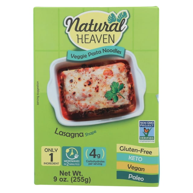 Natural Heaven Hearts of Palm Lasagna Pasta GlutenFree 4g of Carbs