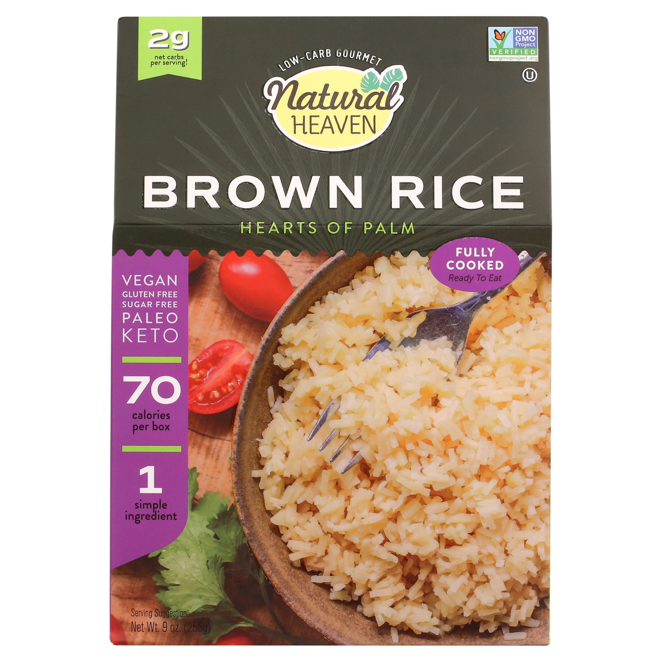 Natural Heaven Rice, Hearts of Palm Rice, Brown Rice 9 oz