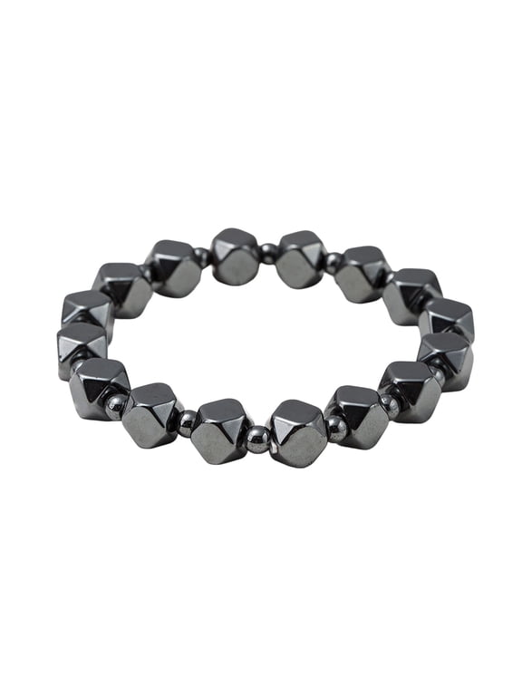 Natural Hemios Hematite Bracelet Men,Stretch Beaded Healing Mens Bracelett,Inspirational Pulseras Para Hombres to Reclaim Confidence & Masculine Power,Ideal Jewelry Gifts