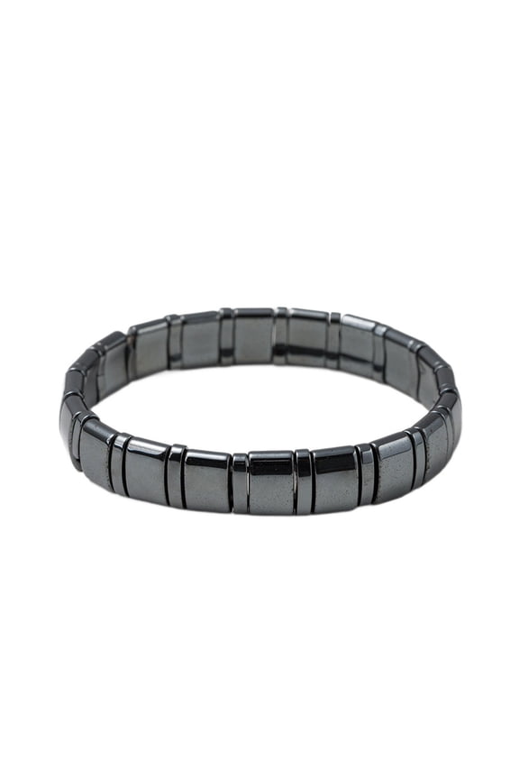 Natural Hemios Hematite Bracelet Men,Stretch Beaded Healing Mens Bracelett,Inspirational Pulseras Para Hombres to Reclaim Confidence & Masculine Power,Ideal Jewelry Gifts