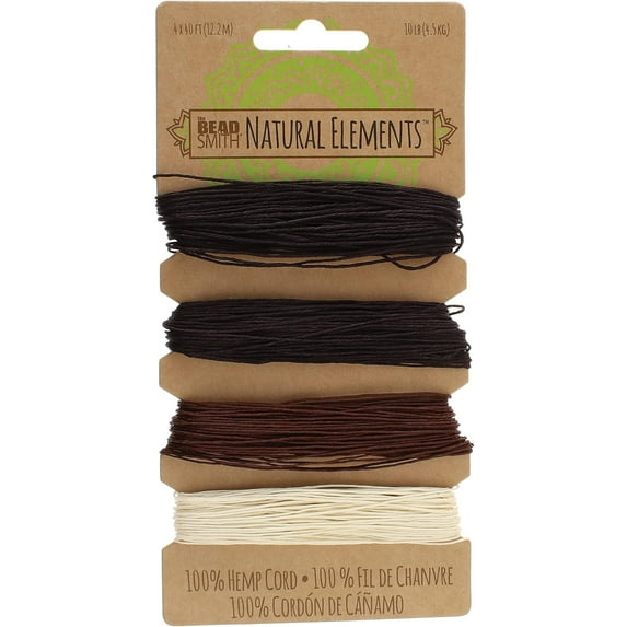 The Beadsmith 100% Hemp Cord – Bronze Colors – .55mm, 40 Foot Spool, 10LB Test Strength – Twine for Jewelry Making, Macrame, Paper Crafts, Gardening, Scrapbooking, Home Décor, DIY String Art & More