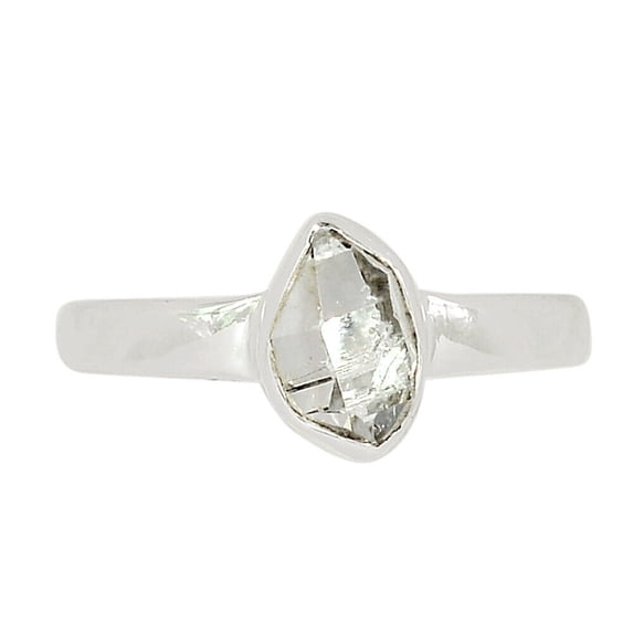 Natural Herkimer Daimond - USA 925 Sterling Silver Ring Jewelry s.7.5 ALLR-24085