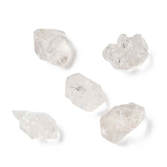 Natural Herkimer Diamond Beads Raw Rough Stone 8.5~15x15~17x7.5~13mm Hole: 1.2mm