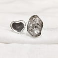 thumbnail image 1 of Natural Herkimer Diamond Ring, Rough Herkimer Diamond Ring, Adjustable Heart Ring, 925 Sterling Silver, Womens Ring, Christmas, Thanksgiving, Handmade, Statement Jewelry, Rough Gemstone Jewelry, 1 of 5