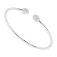 thumbnail image 1 of Natural Herkimer Rough Shape Twister Bangle Bracelet in Sterling Silver for Women, April Birthstone Jewelry for Her Birthday, Wedding Anniversary, Christmas, Mothers Day, 1 of 9