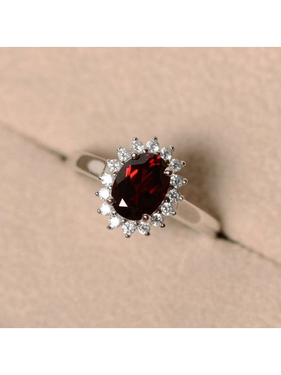 Natural Hessonite Garnet (Gomedh) Gemstone Ring For Woman And Men 925 Sterling Silver Ring Valentine's Day Gift January’s birthstone