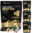 thumbnail image 1 of Natural Himalayan Shilajit Gummies 3000mg with Ashwagandha, Ginger & Turmeric, Wellness Supplement, Pack 4, 1 of 7