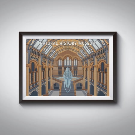 Natural History Museum London Travel Architecture South Kensington Historical Building British Museum London Underground Poster , Poster Print Only