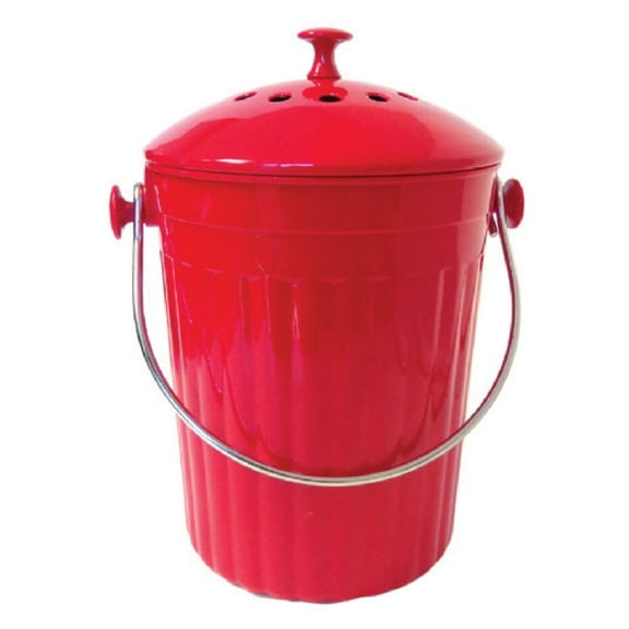 Natural Home 1-Gal MOBOO Bamboo Compost Bin, Cherry