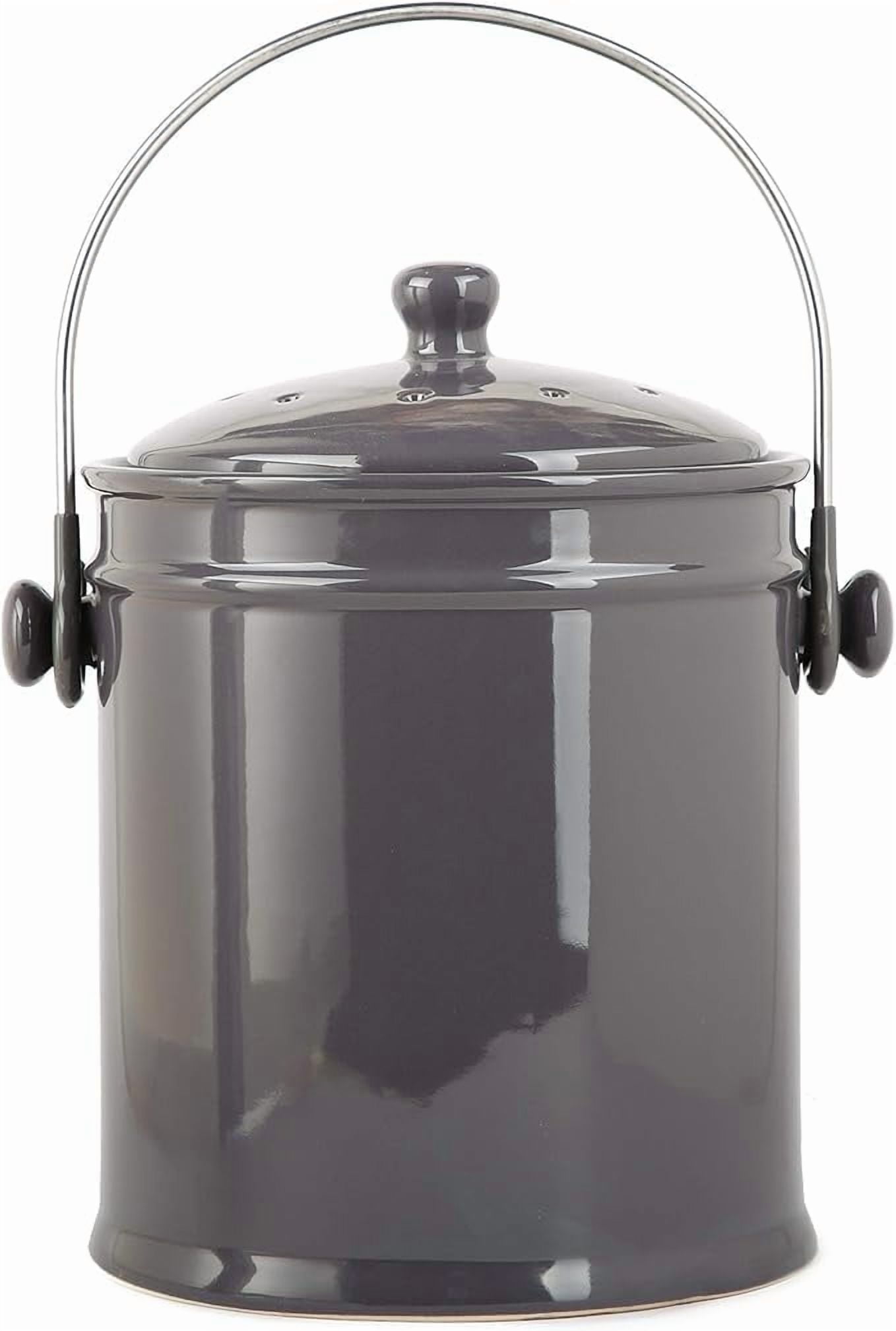 新品未使用DEPT COMPOST BIN SMALL／NATURAL Amazon.com: Natural Home 1-Gallon Ceramic Compost Bin with Filter