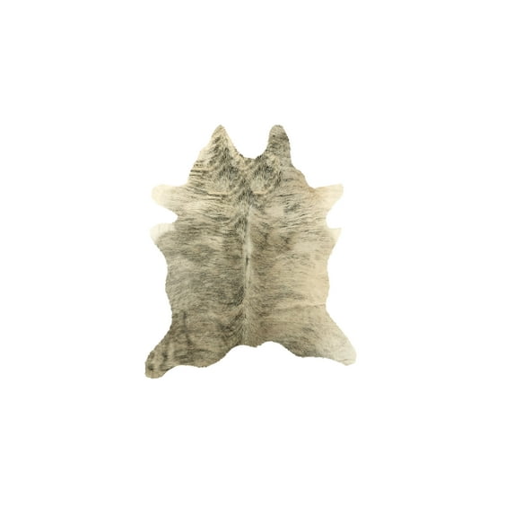 Natural Classic Calfskin Throw Rug | Light brindle | 2'x3'