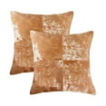 thumbnail image 1 of Natural Home Decor Torino Cowhide Pillow | 2-Piece S&P BROWN/WHITE, 1 of 5