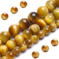 thumbnail image 1 of Natural Honey Gold Tiger Eye Beads, Grade AAA Gemstone Round Loose Beads 10MM 40PCs Bulk Lot Options, Semi Precious Stone Beads for Jewelry Making, 1 of 4