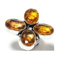 thumbnail image 1 of Natural Honey Topaz Gemstone Handmade 925 Sterling Silver Ring Size 6, 1 of 2