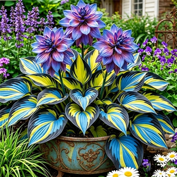 Natural Hostas — Easy to cultivate -- Non-GMO— For Home Landscape Decoration(Non-Artificial)