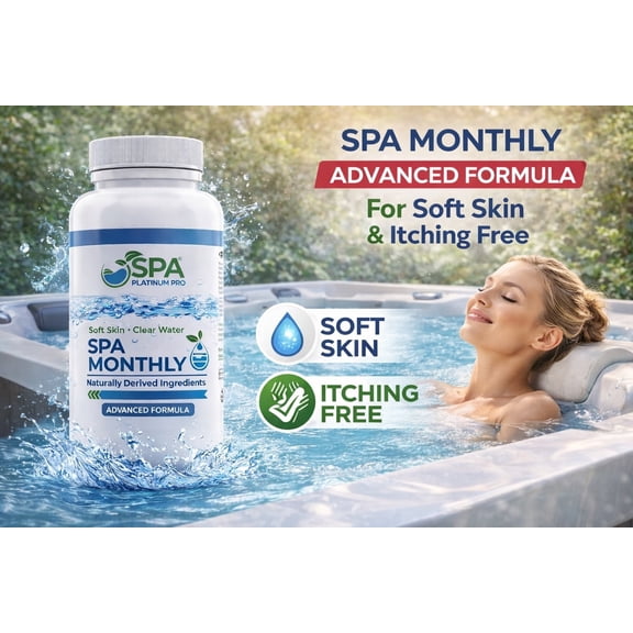 Natural Hot Tub Treatment - Easy to Use Spa Water Treatment Natural Spa Hot Tub Treatment for 1 month 8 Oz - Hot Tub Water Conditioner