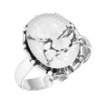 thumbnail image 1 of Natural Howlite Ring 925 Sterling Silver Handmade Jewelry, 1 of 6