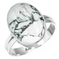 thumbnail image 1 of Natural Howlite Ring 925 Sterling Silver Handmade Jewelry, 1 of 6