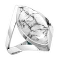 thumbnail image 1 of Natural Howlite Ring 925 Sterling Silver Handmade Jewelry, 1 of 10