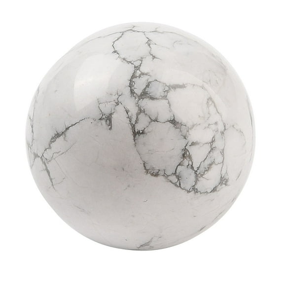 Natural Howlite Sphere Beads No Hole/Undrilled Round Ball Beads 30~31mm