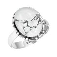 thumbnail image 1 of Natural Howlite Women Jewelry 925 Sterling Silver Ring, 1 of 6